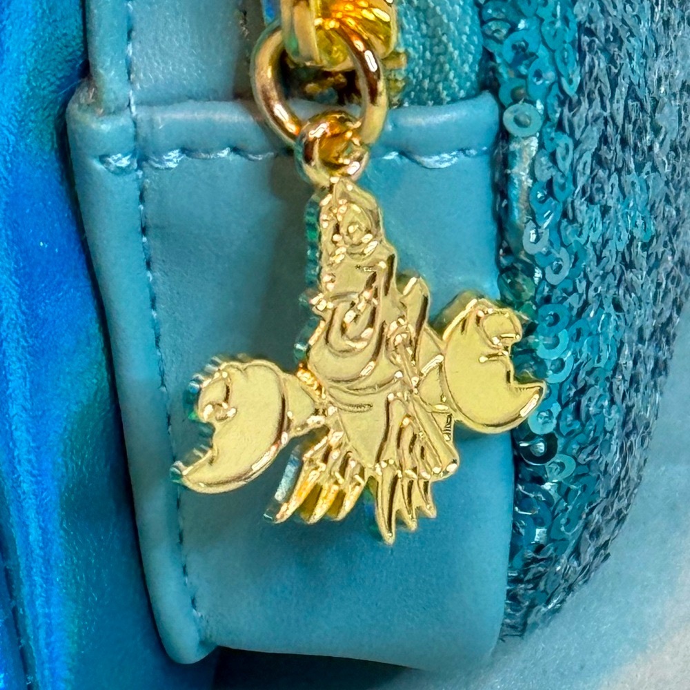 Loungefly x Disney The Little Mermaid King Triton Sequin Backpack - Picture 7 of 9